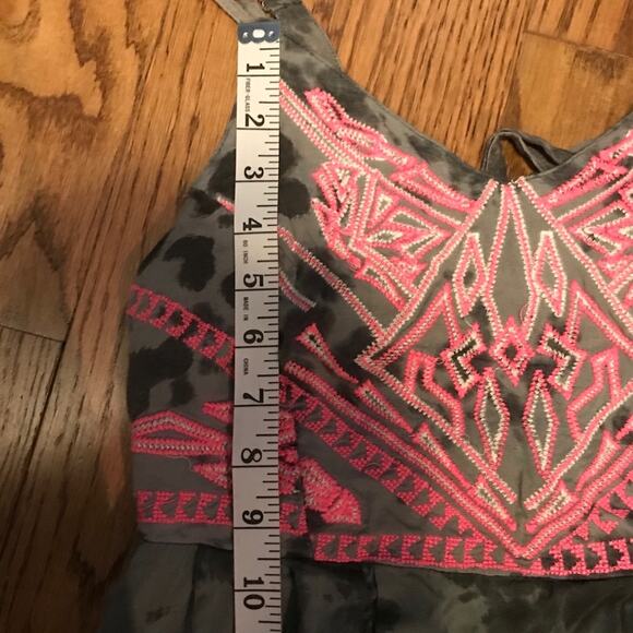 Pink & Gray Boho Maxi Dress S/M - Picture 12 of 12